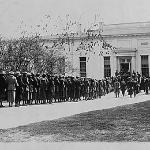 Visitors waiting to see President Harding, around 1921