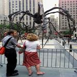 A giant spider sculpture by Louise Bourgeois during an exhibit in New York's Rockefeller Center in the summer of 2001