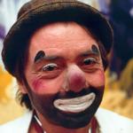 Michael Christensen as his hospital clown persona, 'Dr. Stubs.'