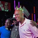 Haiti's presidential candidate Michel Martelly poses for a photo with supporters at a campaign rally in Gonaives,  Mar 11 2011
