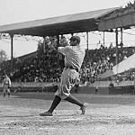 Babe Ruth batting in 1920