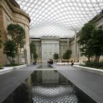 The courtyard of the Smithsonian's National Portrait Gallery and American Art Museum in Washington. The roof was designed by Norman Foster.
