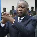  Ivory Coast's President Laurent Gbagbo attending an official funeral ceremony in Abidjan (File)