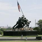 The Marine Corps War Memorial in Arlington, Virginia