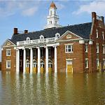 Flood waters invade the center of historic Vicksburg, Mississippi, where a famous Civil War battle took place.  The town has suffered record flooding this spring