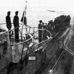 A German submarine in June 1943