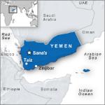 Map of Zinjibar and Taiz in Yemen